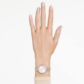 Matrix Tennis 7-Link-Uhr Swiss Made, Metallarmband, Roségold-Farbton, gemischte Metalloberfläche