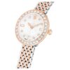 Matrix Tennis 7-Link-Uhr Swiss Made, Metallarmband, Roségold-Farbton, gemischte Metalloberfläche Matrix Tennis 7-Link-Uhr Swiss Made, Metallarmband, Roségold-Farbton, gemischte Metalloberfläche