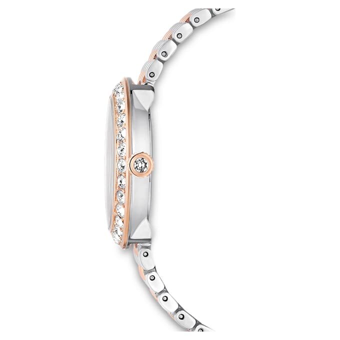 Matrix Tennis 7-Link-Uhr Swiss Made, Metallarmband, Roségold-Farbton, gemischte Metalloberfläche Matrix Tennis 7-Link-Uhr Swiss Made, Metallarmband, Roségold-Farbton, gemischte Metalloberfläche