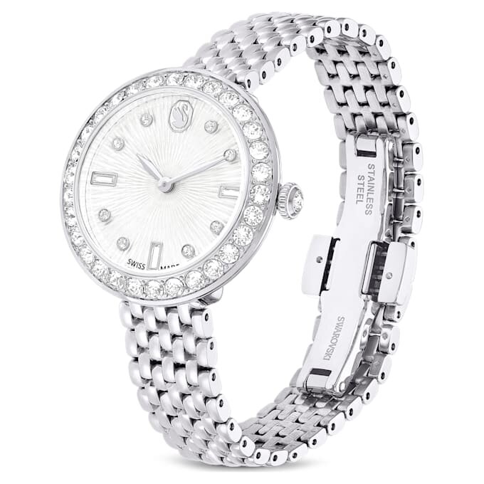Matrix Tennis 7-Link-Uhr Swiss Made, Metallarmband, silberfarben, Edelstahl Matrix Tennis 7-Link-Uhr Swiss Made, Metallarmband, silberfarben, Edelstahl