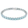 Matrix Tennis-Armband, Rundschliff, Blau, rhodiniert Matrix Tennis-Armband, Rundschliff, Blau, rhodiniert