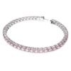 Matrix Tennis-Armband, Rundschliff, rosa, rhodiniert Matrix Tennis-Armband, Rundschliff, rosa, rhodiniert