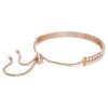 Matrix Tennis-Armband, Rundschliff, weiss, roségoldfarben vergoldet Matrix Tennis-Armband, Rundschliff, weiss, roségoldfarben vergoldet