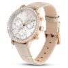 Matrix Tennis Chrono Uhr Swiss Made, Lederarmband, beige, roségoldfarben Matrix Tennis Chrono Uhr Swiss Made, Lederarmband, beige, roségoldfarben