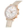 Matrix Tennis Chrono Uhr Swiss Made, Lederarmband, beige, roségoldfarben Matrix Tennis Chrono Uhr Swiss Made, Lederarmband, beige, roségoldfarben