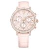 Matrix Tennis Chrono Uhr Swiss Made, Lederarmband, Pink, roségoldfarbenes Finish Matrix Tennis Chrono Uhr Swiss Made, Lederarmband, Pink, roségoldfarbenes Finish