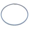 Matrix-Tennis-Halskette, Rundschliff, blau, rutheniumbeschichtet Matrix-Tennis-Halskette, Rundschliff, blau, rutheniumbeschichtet