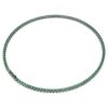 Matrix-Tennis-Halskette, Rundschliff, grün, rutheniumbeschichtet Matrix-Tennis-Halskette, Rundschliff, grün, rutheniumbeschichtet