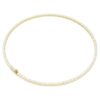 Matrix-Tennis-Halskette, Rundschliff, weiss, vergoldet Matrix-Tennis-Halskette, Rundschliff, weiss, vergoldet