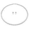 Matrix-Tennis-Set, Rundschliff, weiss, rhodiniert Matrix-Tennis-Set, Rundschliff, weiss, rhodiniert