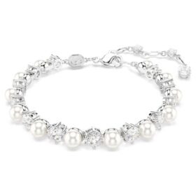 matrix tennisarmband crystal pearl rundschliff weiss rhodiniert 2 280x280 - Matrix Tennisarmband Crystal Pearl, Rundschliff, weiss, rhodiniert