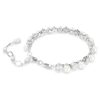 Matrix Tennisarmband Crystal Pearl, Rundschliff, weiss, rhodiniert Matrix Tennisarmband Crystal Pearl, Rundschliff, weiss, rhodiniert