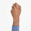 Matrix Tennisarmband mit gemischten Rundschliffen, blau, rhodiniert Matrix Tennisarmband mit gemischten Rundschliffen, blau, rhodiniert