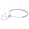 Matrix Tennisarmband mit gemischten Rundschliffen, blau, rhodiniert Matrix Tennisarmband mit gemischten Rundschliffen, blau, rhodiniert