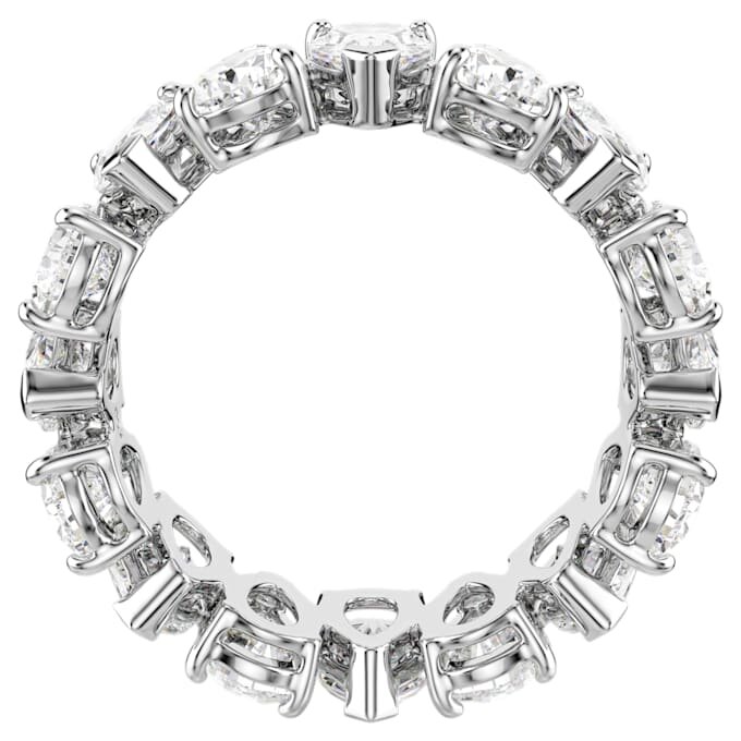 Matrix Vittore Ring, Birnenform, weiss, silberfarben Matrix Vittore Ring, Birnenform, weiss, silberfarben