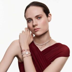 Matrix Vittore Ring, Rundschliff, weiss, roségoldfarben plattiert