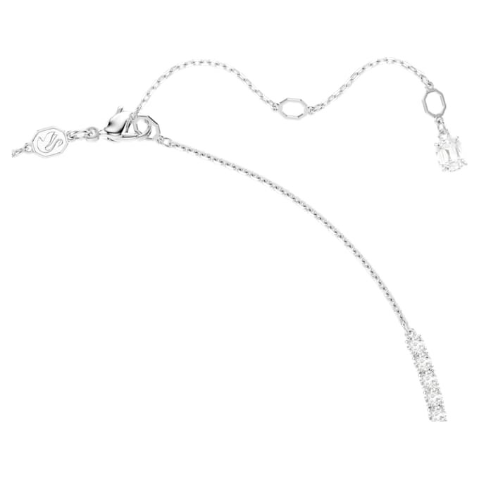 Matrix Y-Halskette Kristallperle, Rundschliff, weiss, rhodiniert Matrix Y-Halskette Kristallperle, Rundschliff, weiss, rhodiniert