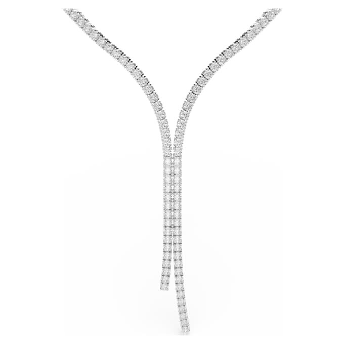 Matrix Y-Halskette, Rundschliff, weiss, rhodiniert Matrix Y-Halskette, Rundschliff, weiss, rhodiniert