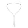 Matrix Y-Halskette, Rundschliff, weiss, rhodiniert Matrix Y-Halskette, Rundschliff, weiss, rhodiniert
