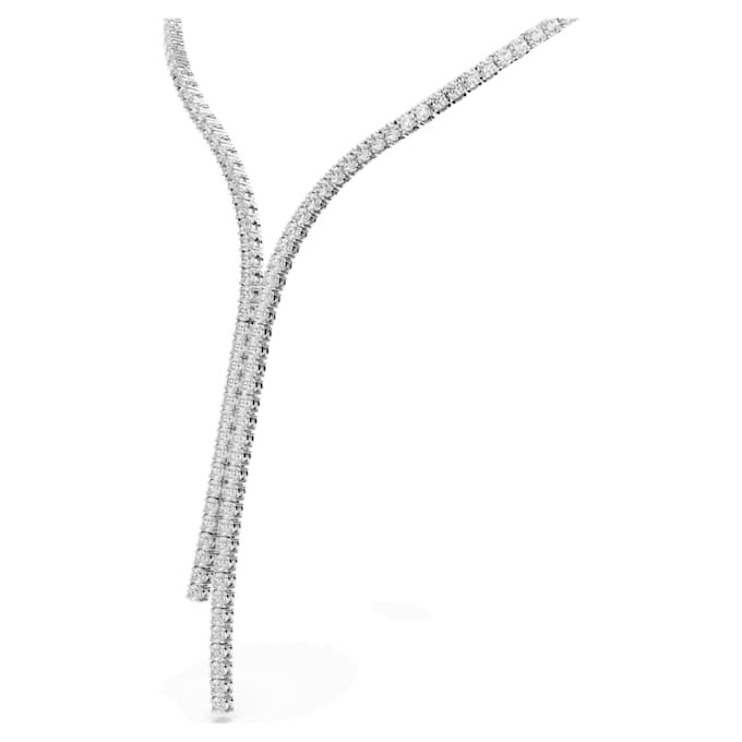 Matrix Y-Halskette, Rundschliff, weiss, rhodiniert Matrix Y-Halskette, Rundschliff, weiss, rhodiniert