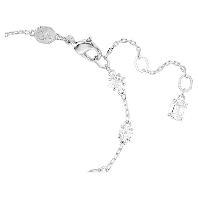 Mesmera-Armband mit gemischten Schliffen, verstreutem Design, weiss, rhodiniert Mesmera-Armband mit gemischten Schliffen, verstreutem Design, weiss, rhodiniert