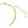 Mesmera-Armband mit gemischten Schliffen, weiss, goldfarben plattiert Mesmera-Armband mit gemischten Schliffen, weiss, goldfarben plattiert