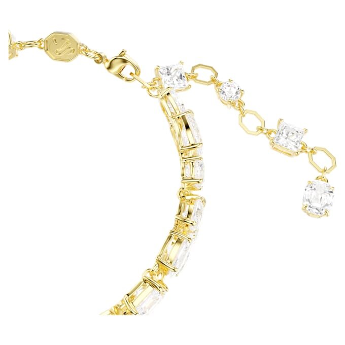 Mesmera-Armband mit gemischten Schliffen, weiss, goldfarben plattiert Mesmera-Armband mit gemischten Schliffen, weiss, goldfarben plattiert