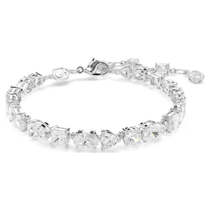 Mesmera-Armband mit gemischten Schliffformen, weiss, rhodiniert Mesmera-Armband mit gemischten Schliffformen, weiss, rhodiniert
