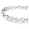 Mesmera-Armband mit gemischten Schliffformen, weiss, rhodiniert Mesmera-Armband mit gemischten Schliffformen, weiss, rhodiniert