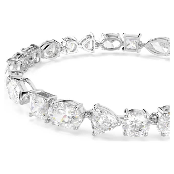 Mesmera-Armband mit gemischten Schliffformen, weiss, rhodiniert Mesmera-Armband mit gemischten Schliffformen, weiss, rhodiniert