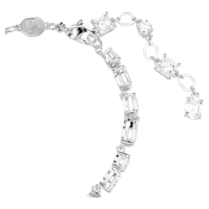 Mesmera-Armband mit gemischten Schliffformen, weiss, rhodiniert Mesmera-Armband mit gemischten Schliffformen, weiss, rhodiniert