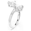 Mesmera Offener Ring mit Herzschliff, Pavé, weiss, rhodiniert Mesmera Offener Ring mit Herzschliff, Pavé, weiss, rhodiniert