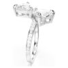 Mesmera Offener Ring mit Herzschliff, Pavé, weiss, rhodiniert Mesmera Offener Ring mit Herzschliff, Pavé, weiss, rhodiniert
