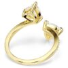 Mesmera Offener Ring mit Herzschliff, Pavé, weiss, vergoldet Mesmera Offener Ring mit Herzschliff, Pavé, weiss, vergoldet