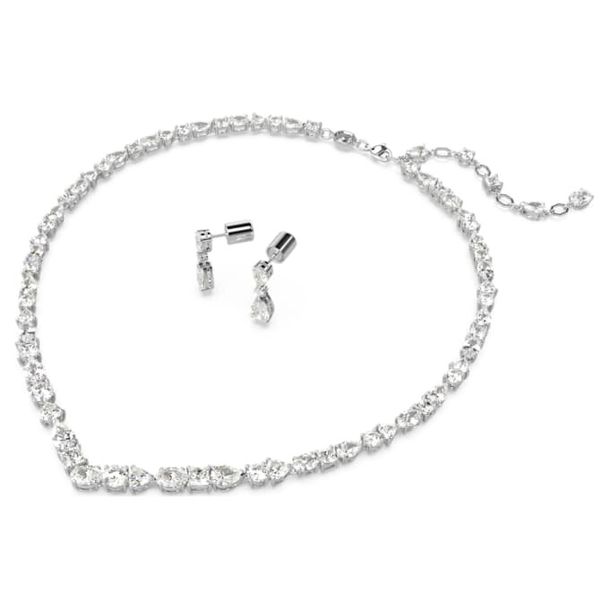 Mesmera-Set mit gemischten Schliffen, weiss, rhodiniert Mesmera-Set mit gemischten Schliffen, weiss, rhodiniert