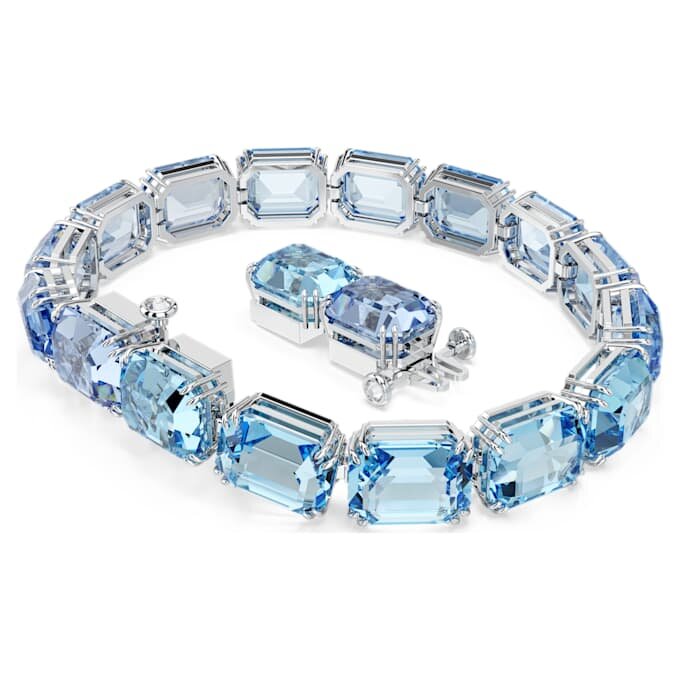 Millenia-Armband, Achtkant-Schliff, Farbverlauf, Blau, rhodiniert Millenia-Armband, Achtkant-Schliff, Farbverlauf, Blau, rhodiniert