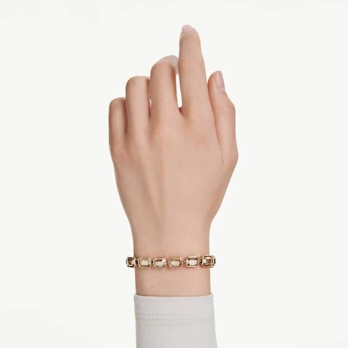 Millenia-Armband mit achteckigem Schliff, Karamell, goldfarben plattiert Millenia-Armband mit achteckigem Schliff, Karamell, goldfarben plattiert