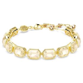 Millenia-Armband mit achteckigem Schliff, Karamell, goldfarben plattiert