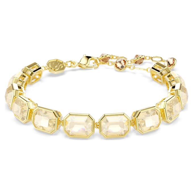Millenia-Armband mit achteckigem Schliff, Karamell, goldfarben plattiert Millenia-Armband mit achteckigem Schliff, Karamell, goldfarben plattiert