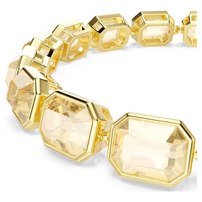 Millenia-Armband mit achteckigem Schliff, Karamell, goldfarben plattiert Millenia-Armband mit achteckigem Schliff, Karamell, goldfarben plattiert