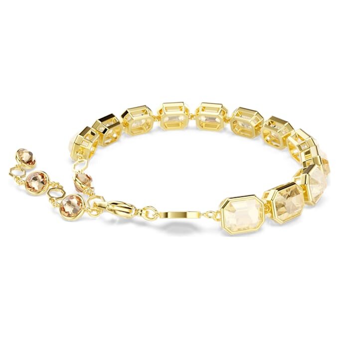 Millenia-Armband mit achteckigem Schliff, Karamell, goldfarben plattiert Millenia-Armband mit achteckigem Schliff, Karamell, goldfarben plattiert