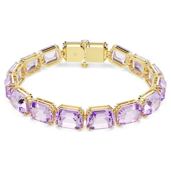 Millenia-Armband mit Achtkant-Schliff, lila, vergoldet Millenia-Armband mit Achtkant-Schliff, lila, vergoldet