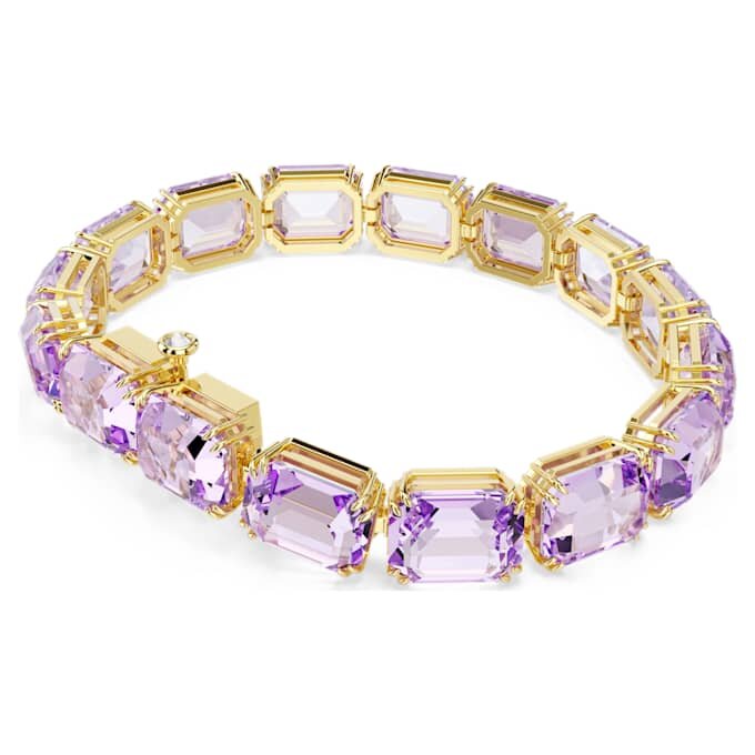 Millenia-Armband mit Achtkant-Schliff, lila, vergoldet Millenia-Armband mit Achtkant-Schliff, lila, vergoldet