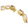 Millenia-Armband mit Achtkant-Schliff, lila, vergoldet Millenia-Armband mit Achtkant-Schliff, lila, vergoldet