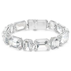 Millenia-Armband mit Achtkant-Schliff, weiss, rhodiniert
