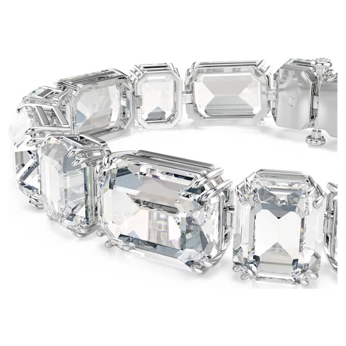 Millenia-Armband mit Achtkant-Schliff, weiss, rhodiniert Millenia-Armband mit Achtkant-Schliff, weiss, rhodiniert