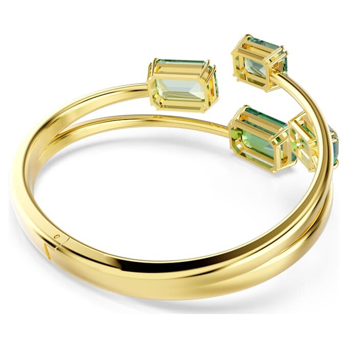 Millenia-Armreif mit Achtkant-Schliff, grün, goldfarben plattiert Millenia-Armreif mit Achtkant-Schliff, grün, goldfarben plattiert
