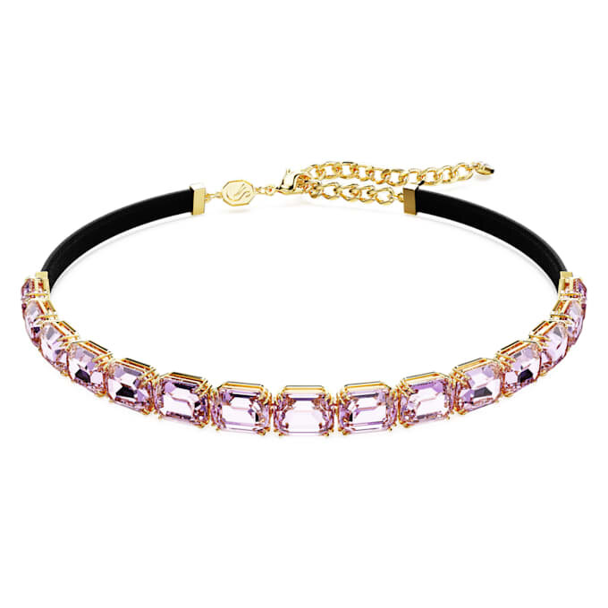 Millenia-Choker mit Achtkant-Schliff, lila, vergoldet Millenia-Choker mit Achtkant-Schliff, lila, vergoldet