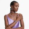 Millenia-Choker mit Achtkant-Schliff, lila, vergoldet Millenia-Choker mit Achtkant-Schliff, lila, vergoldet