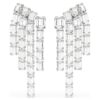 Millenia Clip-Ohrringe, Achtkant-Schliff, Kronleuchter-Design, weiss, rhodiniert Millenia Clip-Ohrringe, Achtkant-Schliff, Kronleuchter-Design, weiss, rhodiniert